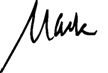 Mark first name signature