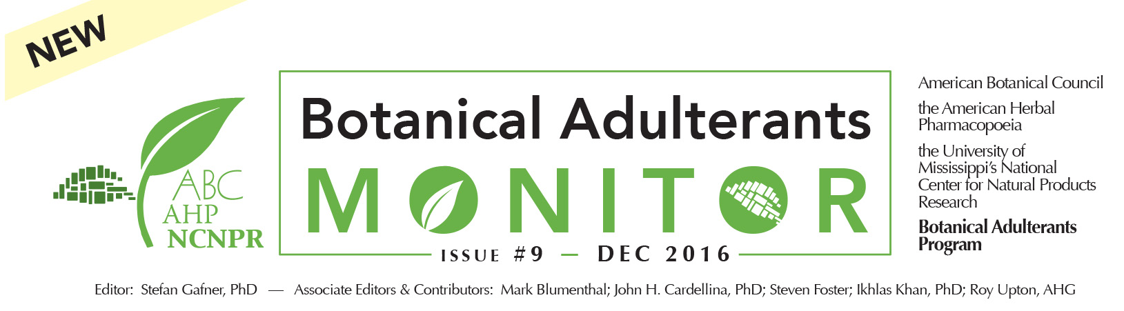 Botanical Adulterants Monitor Issue 9